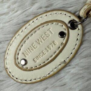 Vintage Nine West Cream 'Nine West Since 1978' Faux Leather Handbag Purse Charm